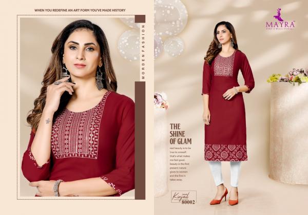 Mayra Kinjal Rayon Designer Exclusive kurti Collection